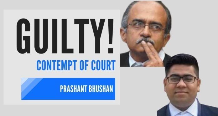 Prashant Bhushan abuse of judiciary because of his clout has now run out and SC has held him in contempt of court