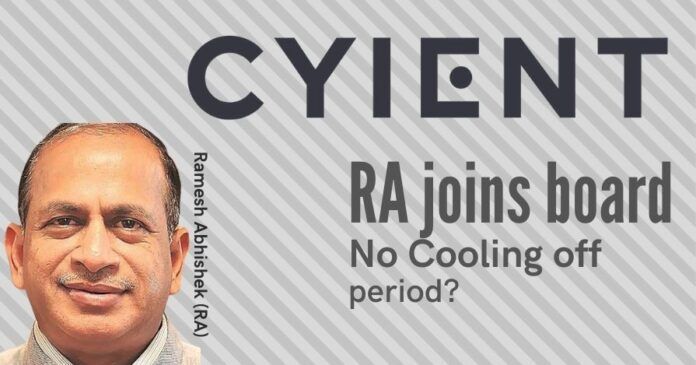 The recent appointment of Ramesh Abhishek as a director on the board of Cyient Limited has set tongues wagging in the industry as well as bureaucratic circles