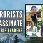 Unidentified terrorists open fire on a moving car gunning down three BJP office bearers in the Y.K Pora area
