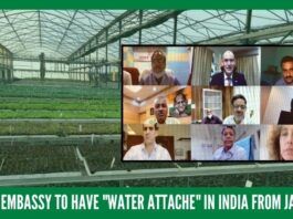After an Agriculture Attache, now there will be a full-time Water Attache from Israel in its consulate in India