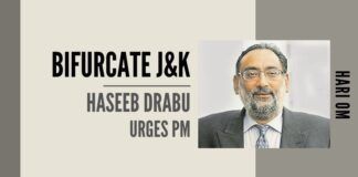 Haseeb Drabu urges PM Modi to amend the 2019 J&K Reorganization Act and divide the leftover J&K into two states or create two UTs out of the UT of J&K