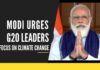 Virtually addressing the G20 summit, Modi said India’s focus is on saving citizens and the economy from pandemic while keeping the pace on fighting climate change