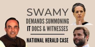 Swamy urges fast-tracking the National Herald case while Sonia-Rahul lawyers drag their feet cross-examining Swamy