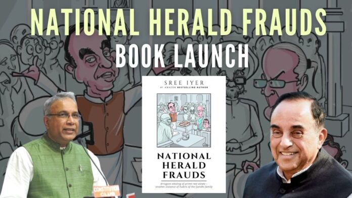 Swamy released the book – National Herald Frauds by Sree Iyer at a virtual seminar hosted by VHS