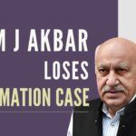 M J Akbar, former Editor and ex MoS-EA faces a setback in his career