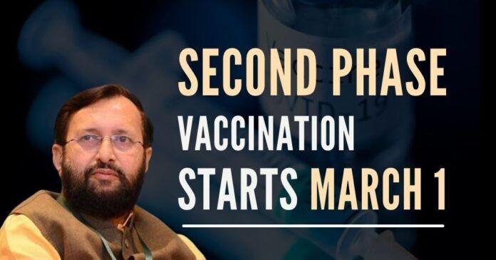 The second phase of the world's largest vaccination drive will start on 1 March