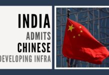 India admits on the floor of Parliament of Chinese developing infra along the LAC