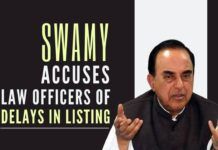 Swamy expresses his ire at Law Officers playing tricks in the apex court on denying his cases from coming up for hearing