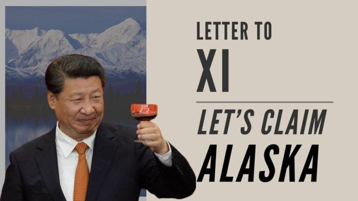 We need to now lay a claim on Alaska! It used to be a part of the USSR, so we can always say it was stolen from China!