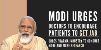 Modi convened a meeting with top doctors and urged them to encourage more and more patients to come forward and get the jab