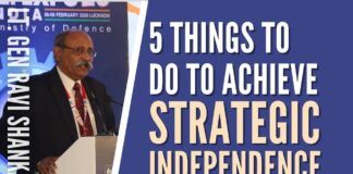Lt Gen Ravi Shankar lists out a five-point framework using which India can achieve Strategic Independence. A must watch!