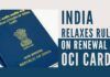 Relaxation in OCI card renewal and issuance eases concerns about OCI cards