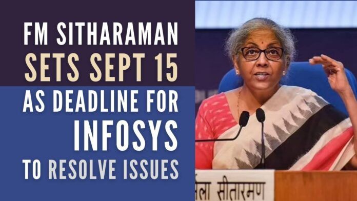 FM Nirmala Sitharaman Sets Sept 15 as Deadline for Infosys