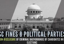 In a rare decision, the Supreme Court fines several parties for not declaring criminal backgrounds of candidates