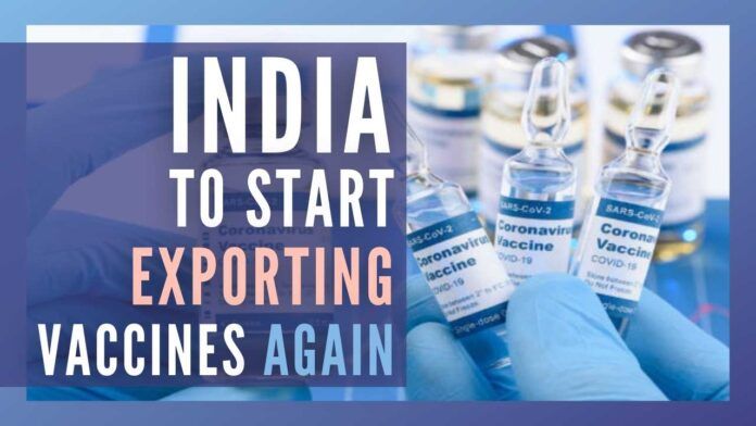 With over 80 crore doses administered in India, GOI looks to start exporting vaccines again
