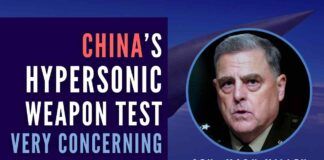 Gen Milley's comment is first official acknowledgment by the US of claims that China conducted two missile tests over the summer