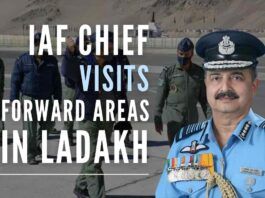 Amid tension between India-China over resolution of border issues along LAC, IAF Chief Marshal VR Chaudhari visited forward areas in Ladakh to take stock of operational readiness
