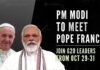 Prime Minister Modi to combine Politics with Papal visit