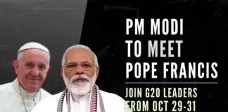 Prime Minister Modi to combine Politics with Papal visit