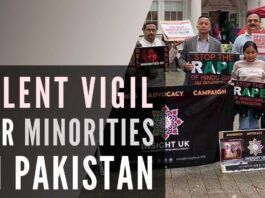 Silent vigil was held in various places across the UK with an appeal to stop violence against Hindus and other minorities in Pakistan