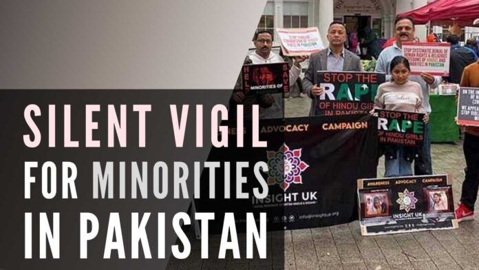 Silent vigil was held in various places across the UK with an appeal to stop violence against Hindus and other minorities in Pakistan