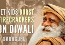 Sadhguru offers an advice to 'suddendly' environmentally active people to walk to office instead of driving but let kids enjoy firecrackers