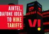 Bharti Airtel and Vodafone Idea announced on Monday that it was raising prepaid tariffs by up to 25% with effect from November 26.