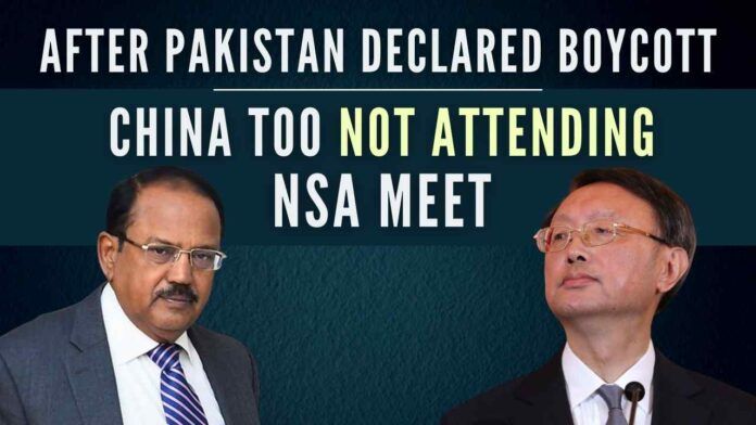 China too backed out of NSA-level meeting on Afghanistan, chaired by India, after close ally Pakistan declared boycott to regional conference to discuss the future of Taliban controlled Afghan