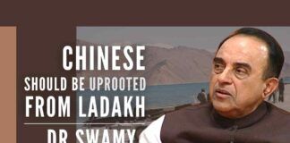 Swamy | On the latest development by Chinese, Dr. Swamy said India has to be able to work out its strategy in such a way that it meets the threat and finally, puts China in its place