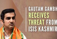 The email from ISIS Kashmir to Gambhir says,” We’re going to kill you and you’re family” with no subject or sender’s name