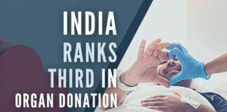 India now ranks third in world in organ transplantation, only behind USA and China as per the data available on the GODT website