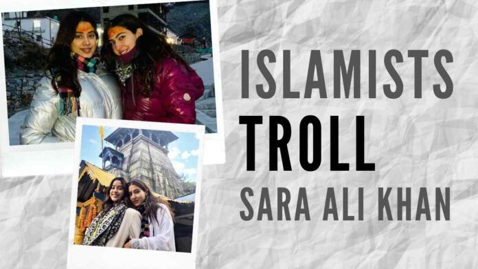Sara Ali Khan | Recently Sara Ali Khan and Janhvi Kapoor visited Kedarnath, for which, a section of social media users trolled Khan for visiting Hindu shrine and sharing pictures