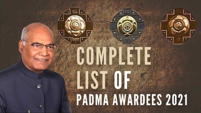 This year, the list of Padma awards consists of seven Padma Vibhushans, 10 Padma Bhushan, and 102 Padma Shri