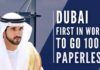Dubai has achieved this feat by maintaining all kinds of internal and external services and transactions related to government in a 100% digital format