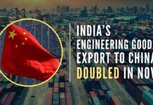 India's engineering goods shipments to China more than doubled in November this year to $434.6 million, the EEPC India said on Friday