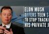 The teenager, Sweeney, received a direct message from Elon Musk asking to delete his Twitter account