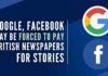 Google and Facebook took about four-fifths of the £14 billion spent on digital advertising in the UK in 2019, while national and local newspapers took less than four percent