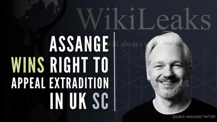 Wikileaks founder Julian Assange has won the right to ask the Supreme Court to block his extradition to the US