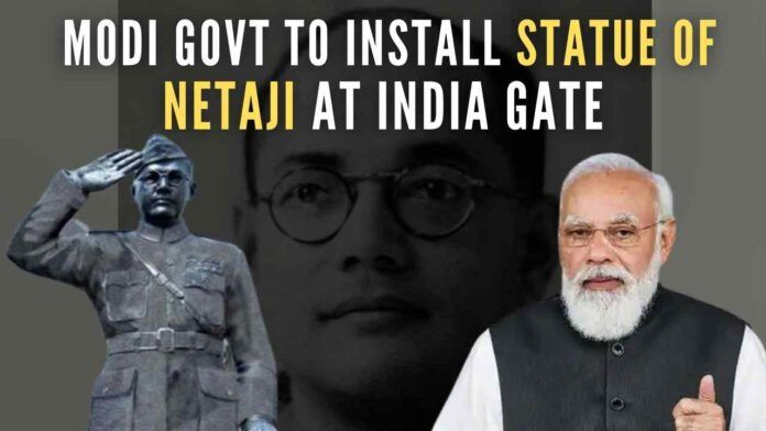 PM Modi stated that till the granite statue is completed, a 'hologram' of Bose will be displayed there