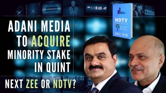 Is this a case of Bahl-bahl-bach-gaye for Raghav Bahl, as Adani swoops in to take an investment?