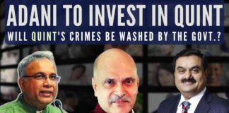 The Quint is under investigation for money laundering, stock manipulation among other things. Is Gautam Adani walking into a quicksand of litigation involving Quint? Or will his good friend Modi will wash all of Quint's sins away? A must-watch!