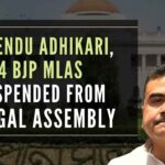 Five BJP MLAs, including Leader of Opposition Suvendu Adhikari, have been suspended from the Assembly, until further notice, following the clash