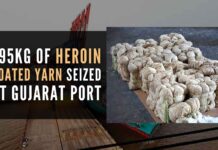 To dodge the authorities, the drug syndicate had applied a unique modus operandi in which threads were soaked in a solution containing heroin, which was then dried