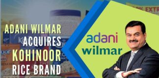 The takeover will give Adani Wilmar an exclusive right over the brand Kohinoor Basmati rice along with a 'Ready to Cook', 'Ready to Eat' curries and meals portfolio
