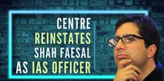 Shah Faesal, the first IAS topper from Jammu and Kashmir, is once again hogging all the headlines