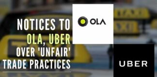 2,482 grievances were registered by consumers against Ola and 770 grievances were registered against Uber in the month of April
