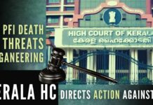 The Kerala High Court has directed state police to take appropriate action against the Popular Front of India in connection with provocative sloganeering