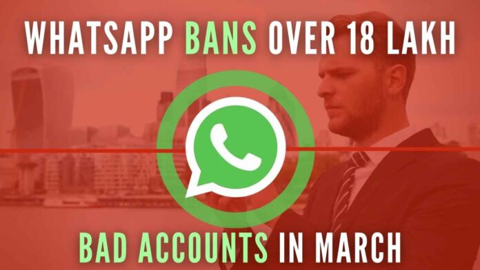 WhatsApp said that it also received 597 grievance reports in the same month from the country, and the accounts 