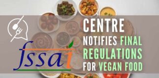 Notification says that every packaging material used for vegan foods shall comply with the provisions of the packaging regulations and the Food Business Operation