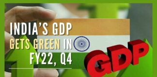 The GDP grew 4.1 percent year on year in Q4FY22 as against 1.6 percent during the same quarter of FY21